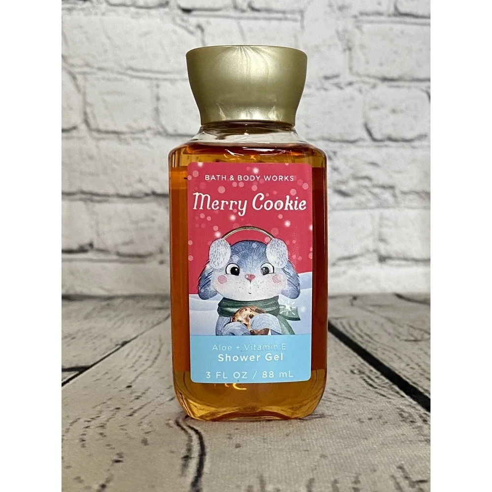 New Bath And Body Works Merry‎ Cookie Hand Soap, Body Gel, And Body Cream.
